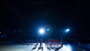 Cantebrury and East Grinstead get ready for the mens final. Credit Ravi Ghowry.