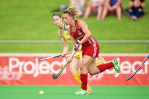 Hockeyroos (Australia) v Great Britain in the International Hockey Match. Perth Hockey Stadium Curtin University, Western Australia, 18th February 2016. Photo: Daniel Carson | DCIMAGES.ORG