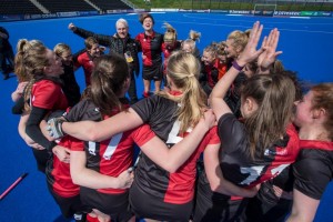 IWHL Play-off between Sutton Coldfield and Bowdon Hightown - Bowdon after securing Premier League hockey for next season