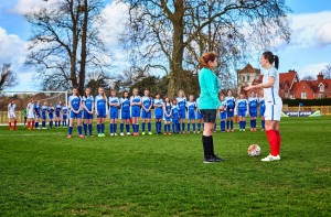 England Lionesses take on 100 School Girls_3