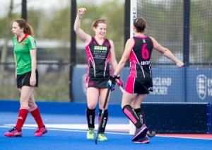 Wakefield v Slough - Investec Women's Hockey League Playoff, Lee Valley Hockey & Tennis Centre, London, UK on 17 April 2016. Photo: Simon Parker